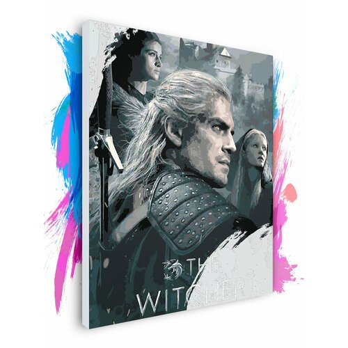 Картина по номерам на холсте Ведьмак - The Witcher, 50 х 60 см