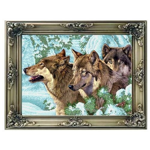 Рисунок на ткани RK LARKES 'Волки в лесу', 25x37 см