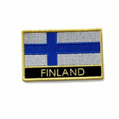 Нашивка на одежду флаг Финляндии 9,5х6 см пришивной