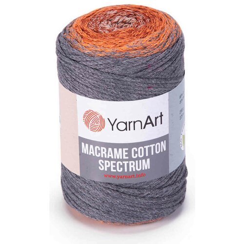 Пряжа YarnArt Macrame cotton spectrum серый-терракот-серобежевый (1320), 85%хлопок/15%полиэстер, 225м, 250г, 5шт